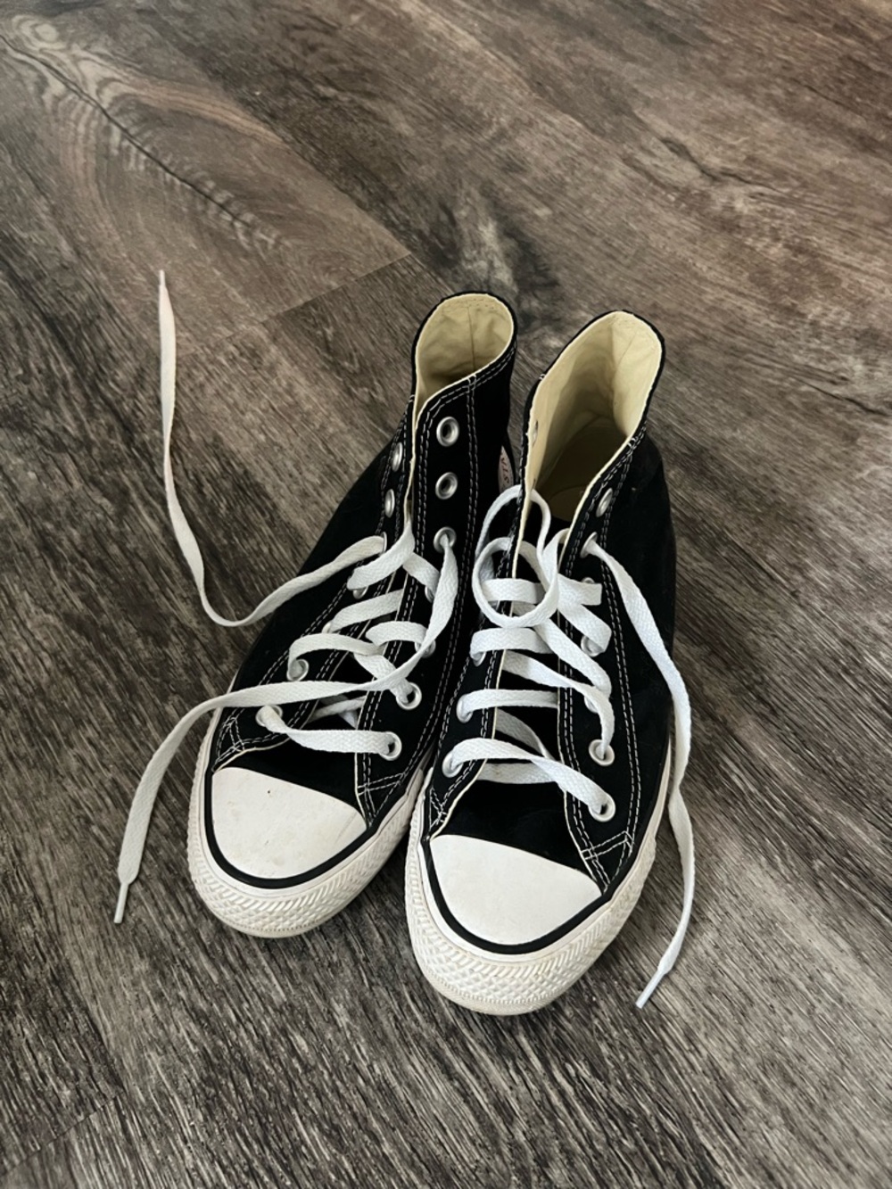 Converse Black High-Top Sneakers with White Accents